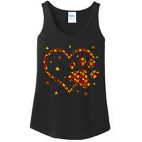 Hello Fall Autumn Leaf Pumpkin Dog Paw  Ladies Essential Tank