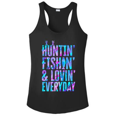 Huntin Fishin And Lovin Everyday Hunting Fishing Loving Ladies PosiCharge Competitor Racerback Tank