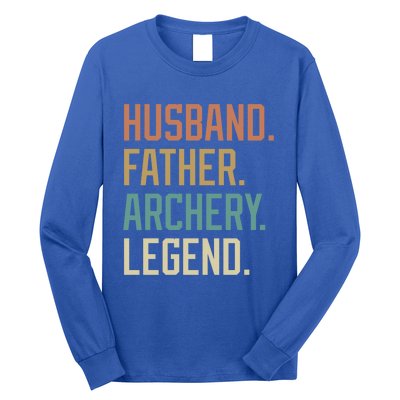 Husband Father Archery Legend Father's Day Birthday Cute Gift Long Sleeve Shirt