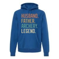 Husband Father Archery Legend Father's Day Birthday Cute Gift Premium Hoodie