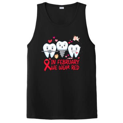 Heart Failure Awareness Happy Valentines Day Dental Dentist Gift PosiCharge Competitor Tank