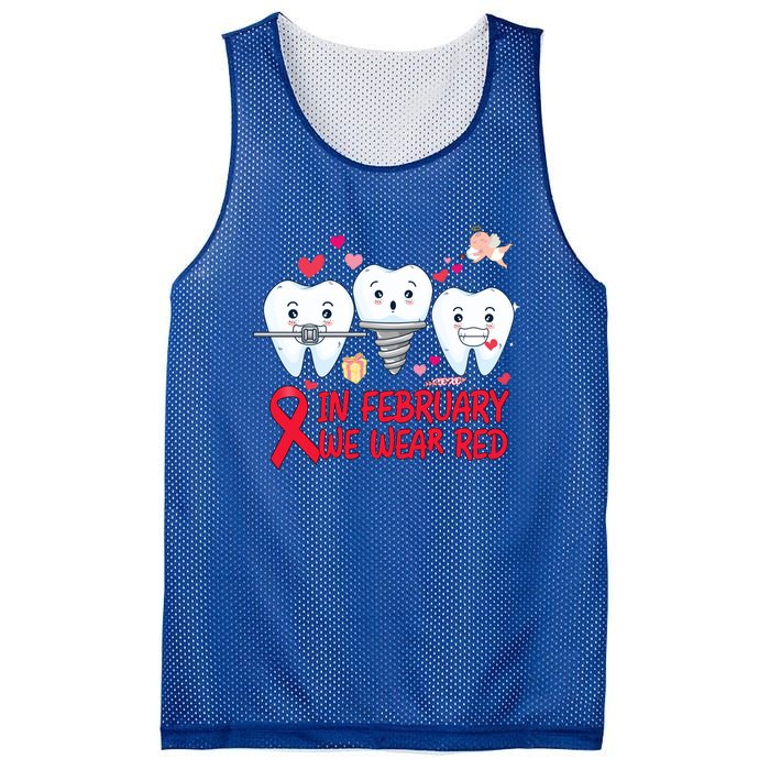 Heart Failure Awareness Happy Valentines Day Dental Dentist Gift Mesh Reversible Basketball Jersey Tank