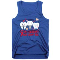 Heart Failure Awareness Happy Valentines Day Dental Dentist Gift Tank Top