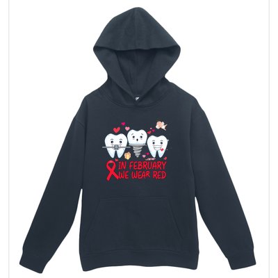 Heart Failure Awareness Happy Valentines Day Dental Dentist Gift Urban Pullover Hoodie