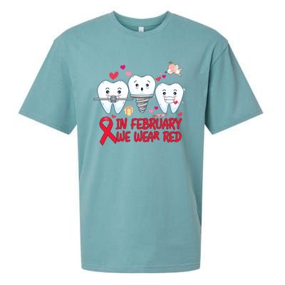 Heart Failure Awareness Happy Valentines Day Dental Dentist Gift Sueded Cloud Jersey T-Shirt