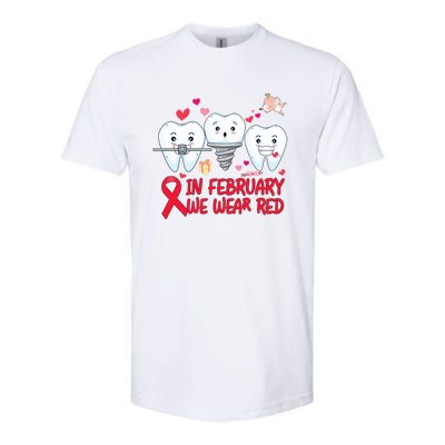 Heart Failure Awareness Happy Valentines Day Dental Dentist Gift Softstyle CVC T-Shirt