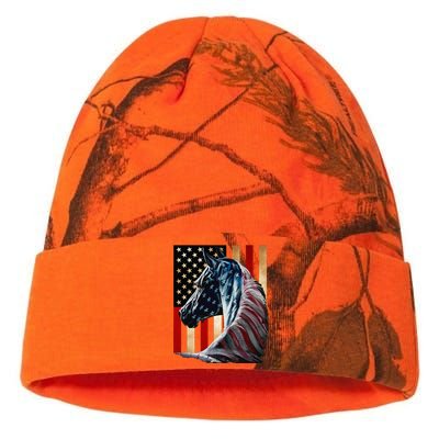 Horse Flag America Horses Face Flags Usa 4th Of July Kati Licensed 12" Camo Beanie