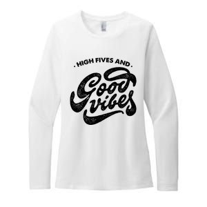 High Fives And Good Vibes Womens CVC Long Sleeve Shirt