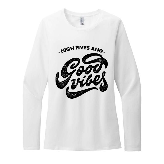 High Fives And Good Vibes Womens CVC Long Sleeve Shirt