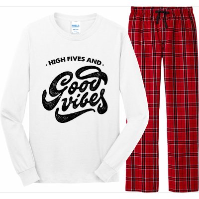 High Fives And Good Vibes Long Sleeve Pajama Set