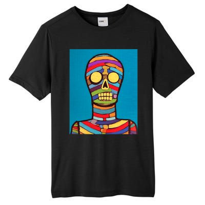 Halloween Folk Art Mummy Design Scary Mummy Tall Fusion ChromaSoft Performance T-Shirt