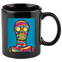 Halloween Folk Art Mummy Design Scary Mummy 11oz C Handle Ceramic Mug