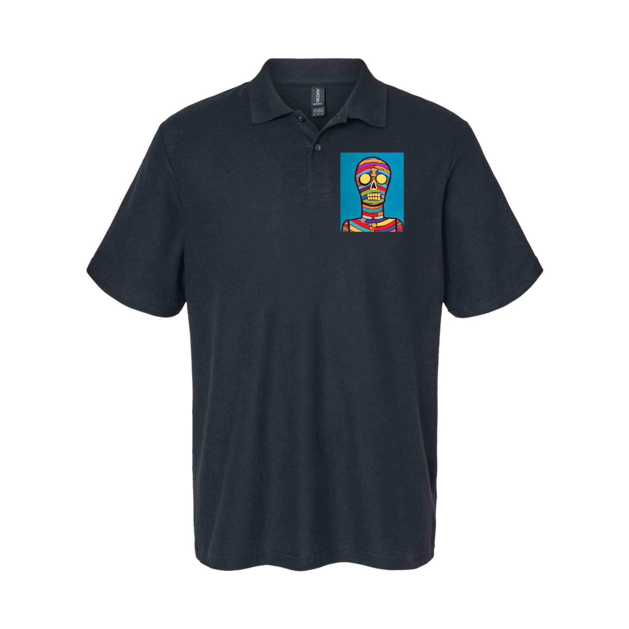Halloween Folk Art Mummy Design Scary Mummy Polo