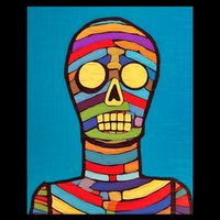 Halloween Folk Art Mummy Design Scary Mummy Tall Sweatshirt