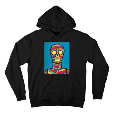 Halloween Folk Art Mummy Design Scary Mummy Tall Hoodie