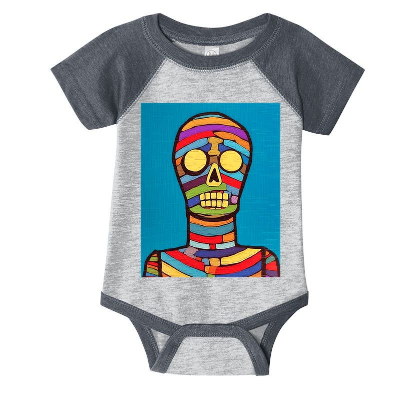 Halloween Folk Art Mummy Design Scary Mummy Infant Baby Jersey Bodysuit