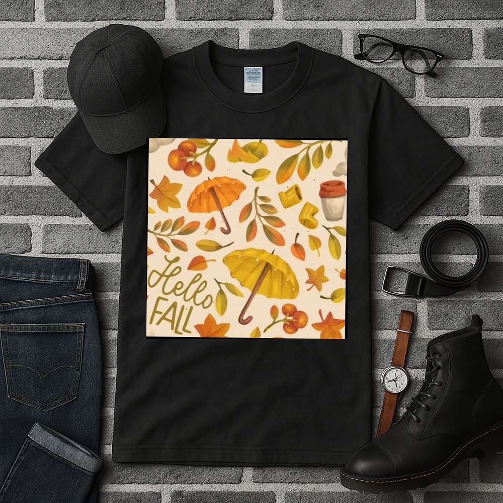 Hello Fall Autumn Season Tall T-Shirt