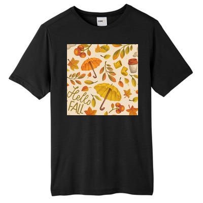 Hello Fall Autumn Season Tall Fusion ChromaSoft Performance T-Shirt