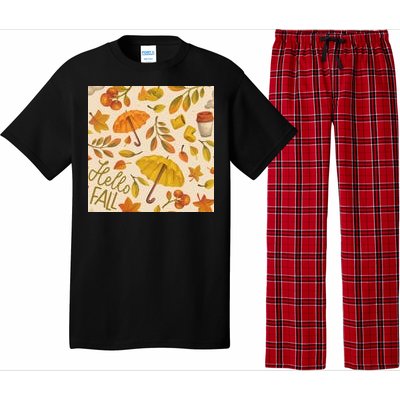 Hello Fall Autumn Season Pajama Set