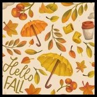 Hello Fall Autumn Season Flat Bill Trucker Hat
