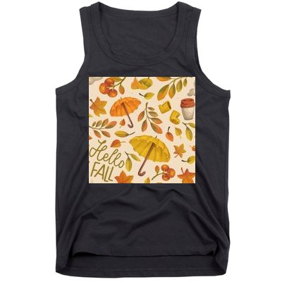 Hello Fall Autumn Season Tank Top
