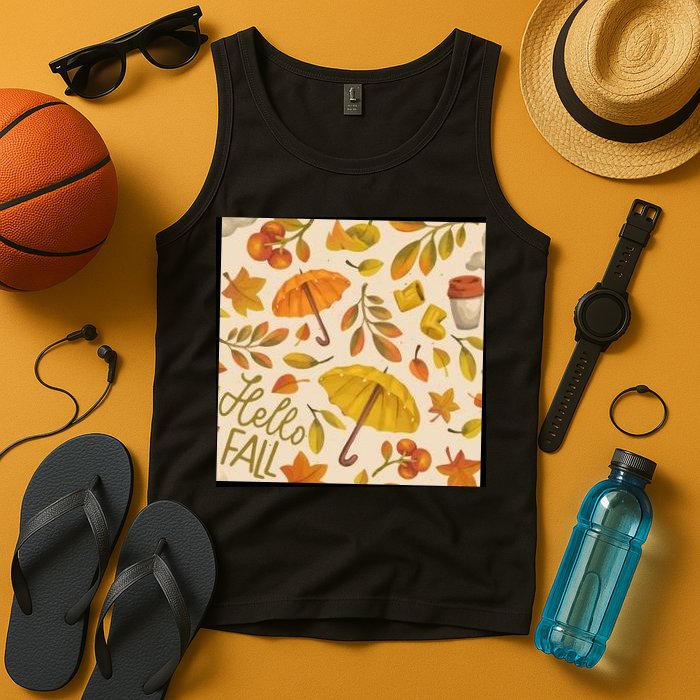 Hello Fall Autumn Season Tank Top
