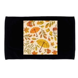 Hello Fall Autumn Season Microfiber Hand Towel