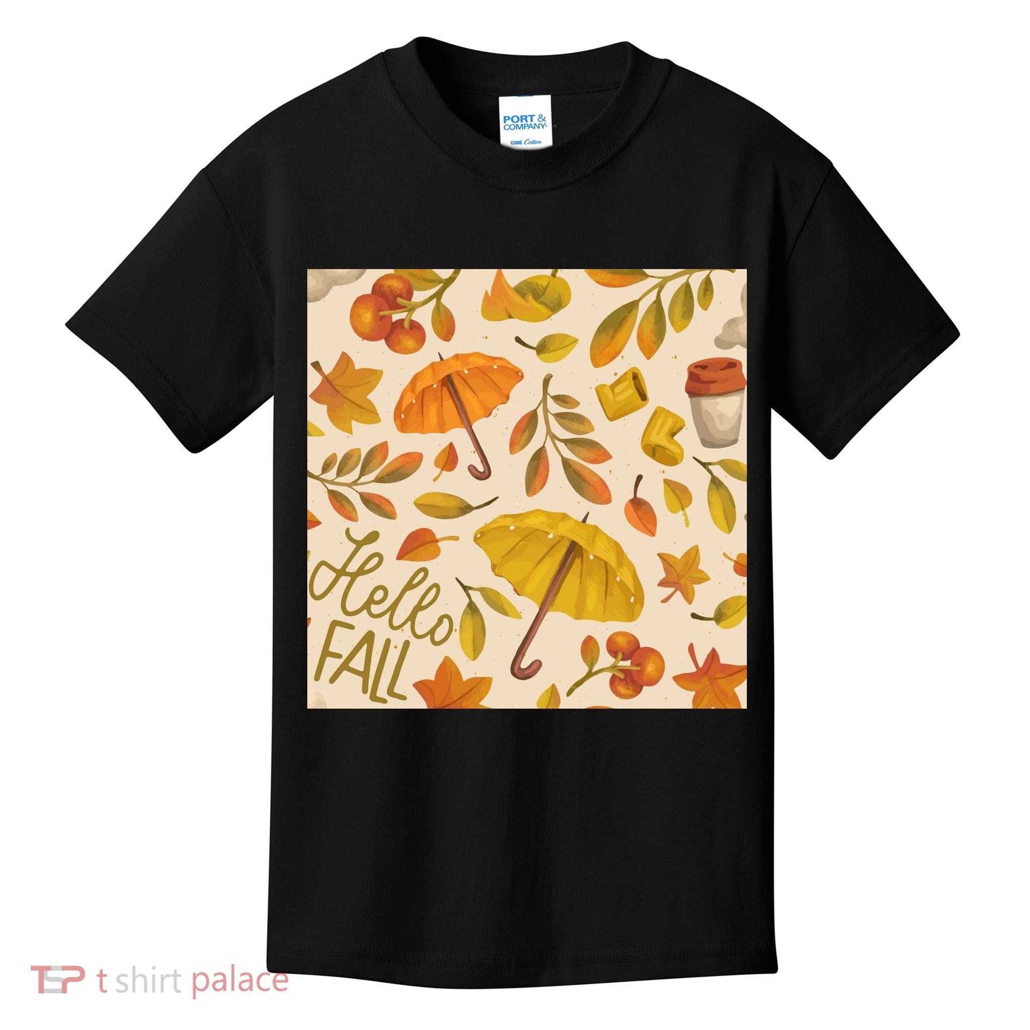 Hello Fall Autumn Season Kids T-Shirt