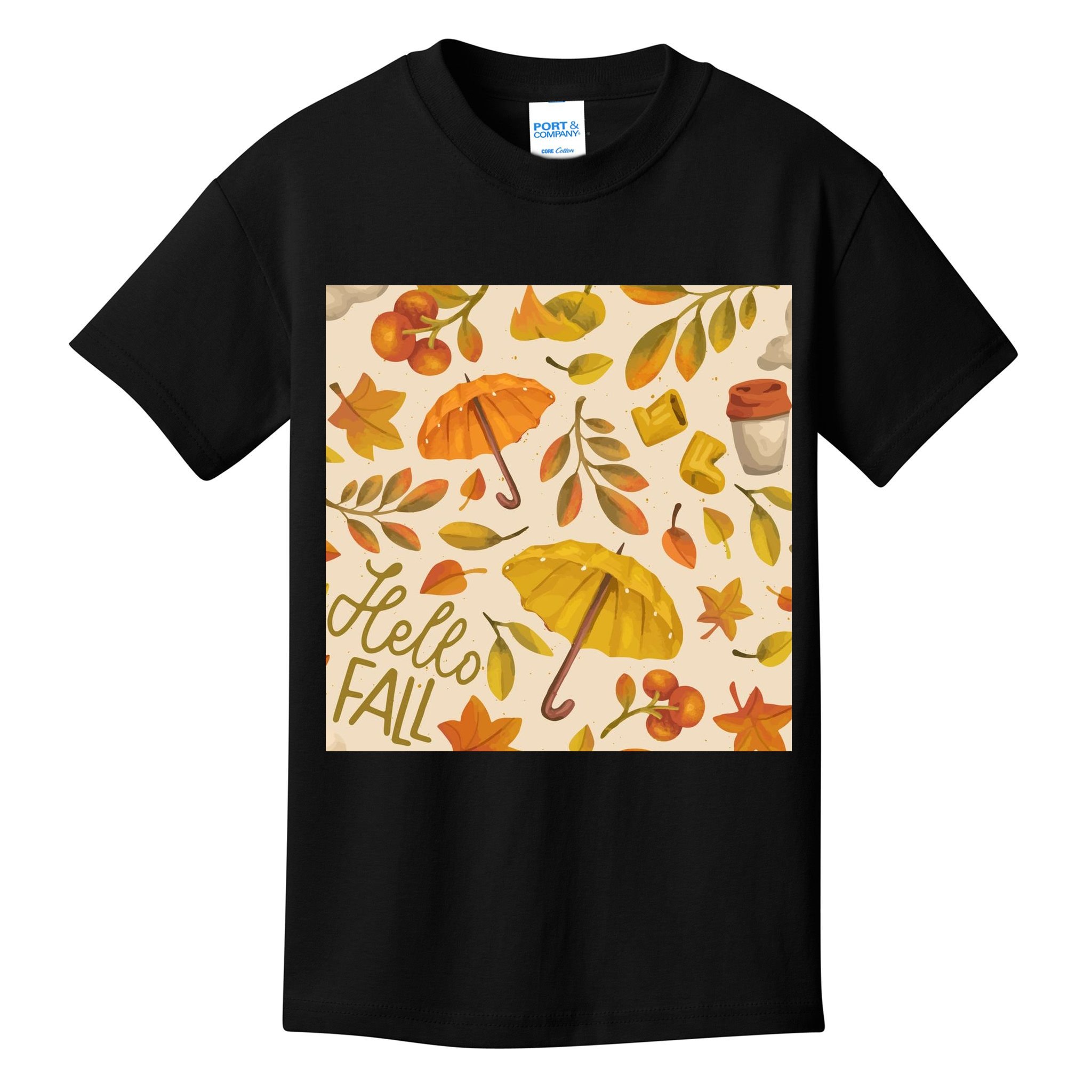 Hello Fall Autumn Season Kids T-Shirt