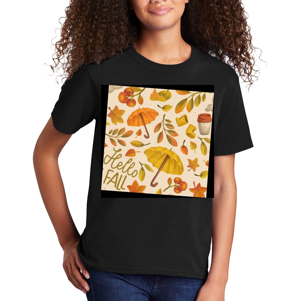 Hello Fall Autumn Season Kids T-Shirt