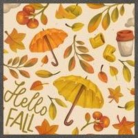 Hello Fall Autumn Season Cotton Canvas Backpack
