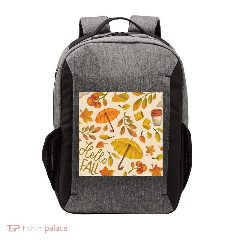 Hello Fall Autumn Season Vector Backpack