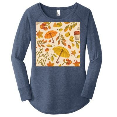 Hello Fall Autumn Season Women's Perfect Tri Tunic Long Sleeve Shirt