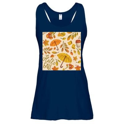 Hello Fall Autumn Season Ladies Essential Flowy Tank