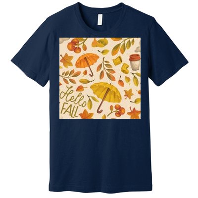 Hello Fall Autumn Season Premium T-Shirt