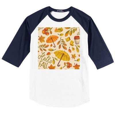 Hello Fall Autumn Season Baseball Sleeve Shirt