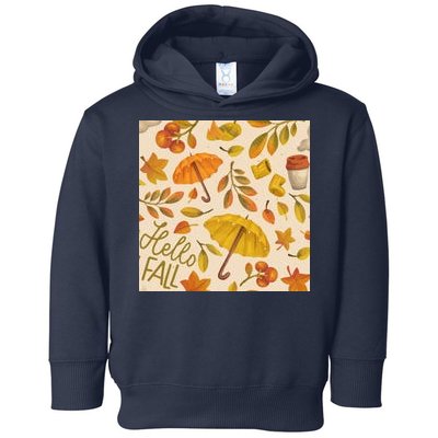 Hello Fall Autumn Season Toddler Hoodie