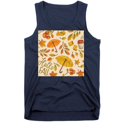 Hello Fall Autumn Season Tank Top