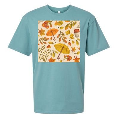 Hello Fall Autumn Season Sueded Cloud Jersey T-Shirt