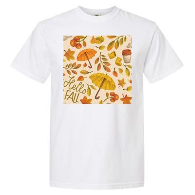 Hello Fall Autumn Season Garment-Dyed Heavyweight T-Shirt