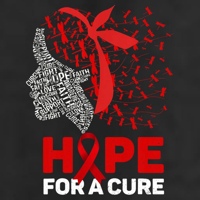 Hope For A Cure Red Ribbon National Hiv Awareness Month Cool Comfort Performance Bucket Hat
