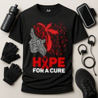 Hope For A Cure Red Ribbon National Hiv Awareness Month Cooling Performance Crew T-Shirt