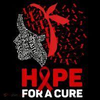 Hope For A Cure Red Ribbon National Hiv Awareness Month Tall T-Shirt