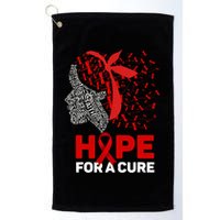 Hope For A Cure Red Ribbon National Hiv Awareness Month Golf Towel