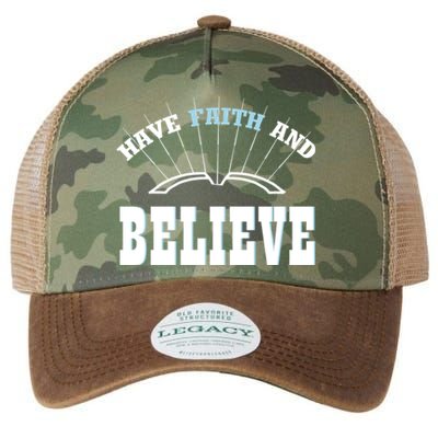 Have Faith And Believe Positive Quote Meme Gift Legacy Tie Dye Trucker Hat