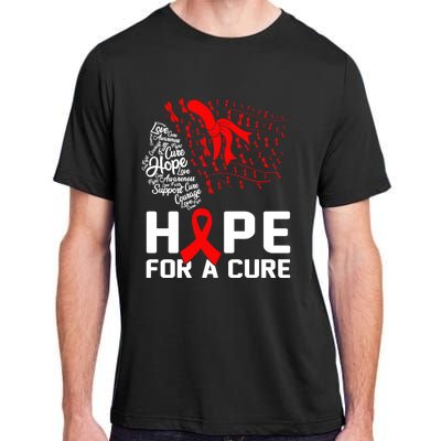 Hope For A Cure National Hiv Awareness Month Red Ribbon Gift Adult ChromaSoft Performance T-Shirt