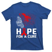 Hope For A Cure National Hiv Awareness Month Red Ribbon Gift T-Shirt