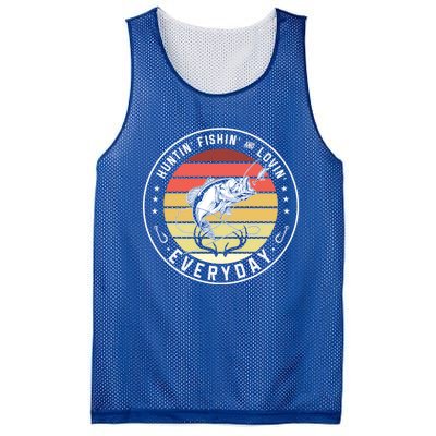 Huntin Fishin And Lovin Everyday Hunting Fishing Hunt Fish Meaningful Gift Mesh Reversible Basketball Jersey Tank