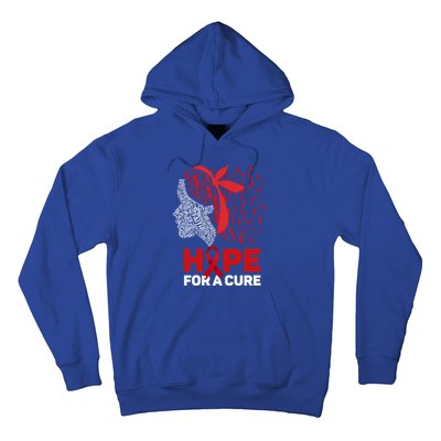 Hope For A Cure Red Ribbon National Hiv Awareness Month Gift Hoodie