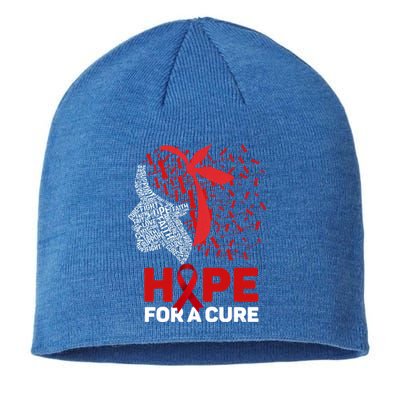 Hope For A Cure Red Ribbon National Hiv Awareness Month Gift Sustainable Beanie